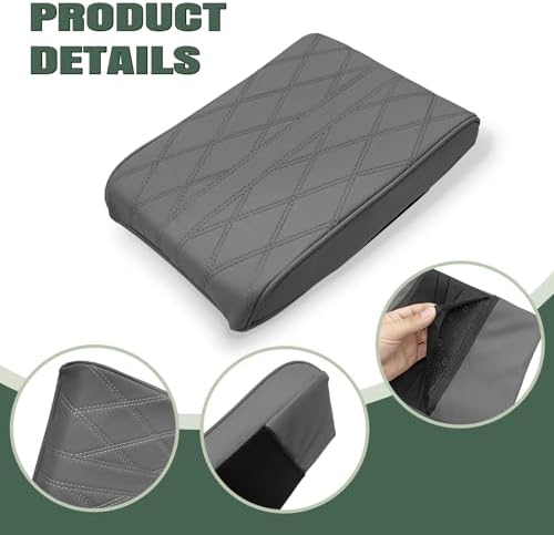 1 PCS Car Armrest Box Booster Pad, Leather 3D Texture Anti-Scratch Protective - Image 4