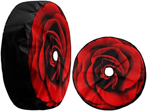 KiuLoam Vibrant Red Rose Flower Spare Tire Cover - Image 3