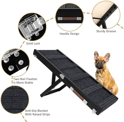 Okydoky Small Dog Ramp, Portable Folding Pet Stair Ramp, Adjustable 4 Levels - Image 2