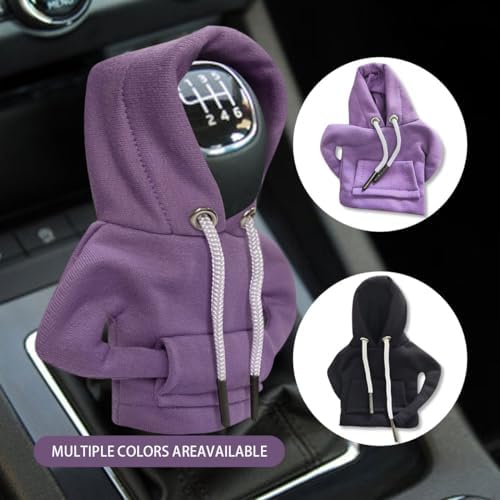 JOYCOURT 2PCS Car Gear Shift Hoodie Auto Shifter Knob Cover - Image 6