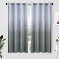 SimpleHome Ombre Gradient Grey White to Gray Curtains by SimpleHome