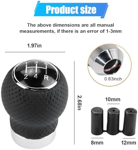 ZIMISI 5-Speed Car Shift Knob, Leather Shift Knob Lever Kit, Automatic or - Image 2