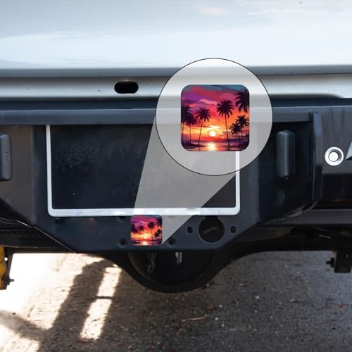 Hitch Cover Fits for 2-Inch Hitch, Tropical Sunset - Image 5