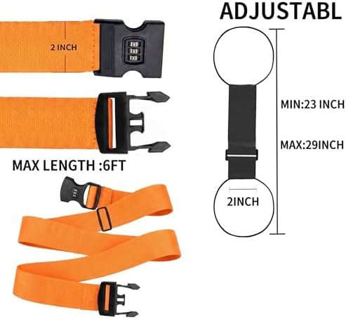 CLOLOP Luggage Strap 2 Pack, Heavy Duty Adjustable Suitcase Belt - Image 3