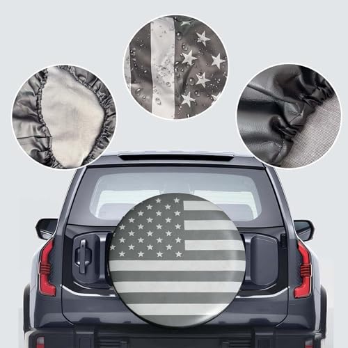 Spare Tire Cover for Jeep Wrangler RV Trailer Camper SUV, American Flag - Image 3