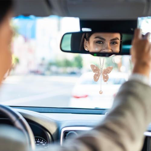 zipelo Rhinestone Butterfly Rearview Mirror Charm - Image 5