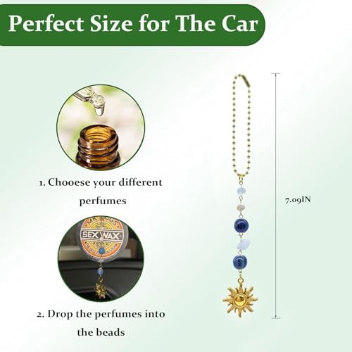 Sun Hanging Car Charm, Boho Crystals Decor - Image 4