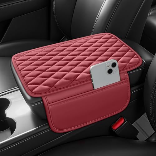Leather Waterproof Car Armrest Console Pad by AuraSettle