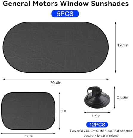 5 PCS Universal Car Window Shade, UV Rays Protection Automotive Sun Shades - Image 2