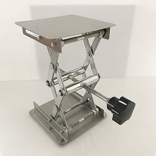 LabZhang 4" x4" Stainless Steel Lab Jack Scissor Stand Platform Lab Lift - Image 2