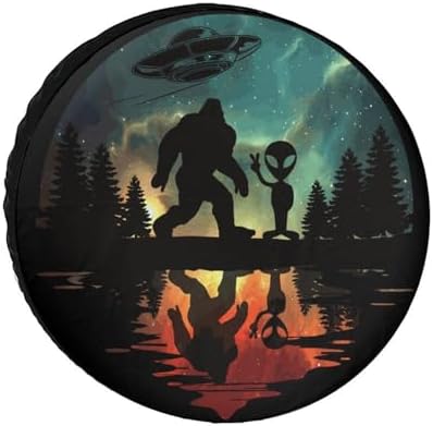 Sasquatch Bigfoot Trees Forest 6 Tire Covers, Dust-Proof Weatherproof Wheel by Unknown