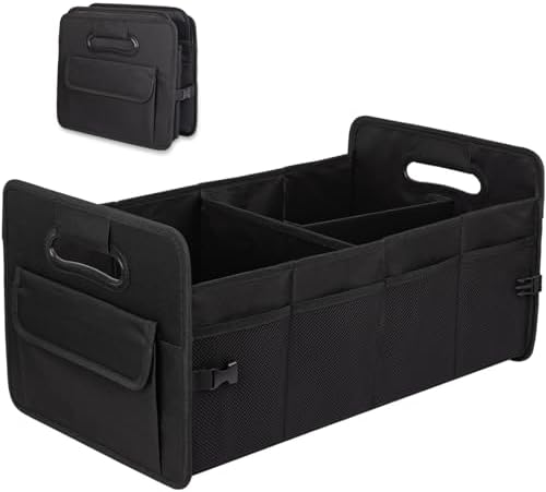 Car Trunk Organizer, Collapsible Car Organizers and Storage Large Black by JiatuA