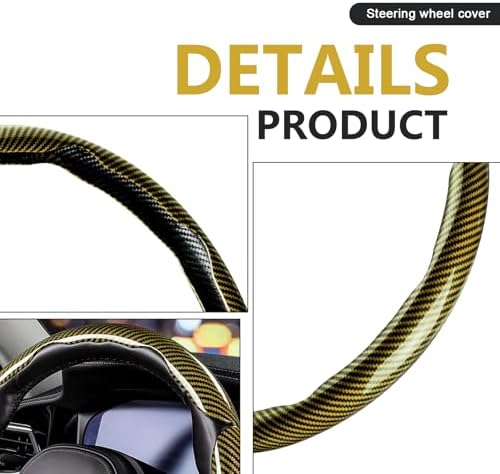 3pcs Universal Carbon Fiber Steering Wheel Cover - Image 3