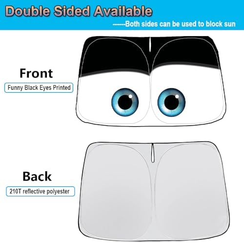 Gven Windshield Sun Shade for 2017-2026 Tesla Model Y/Model 3 Sunshade - Image 2