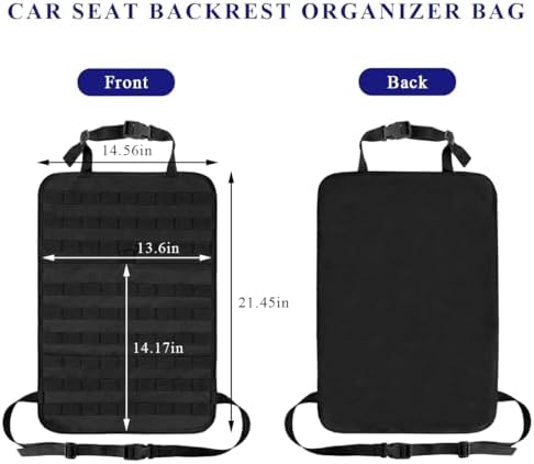Sun Walker Car Seat Back Organizer, Sag Proof Nylon Vehicle Seat Back Tactical - Image 2