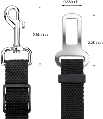 Elisel 2 Packs Adjustable Length Pet Dog Cat car seat Belt Pet seat Belt Pet - Image 2