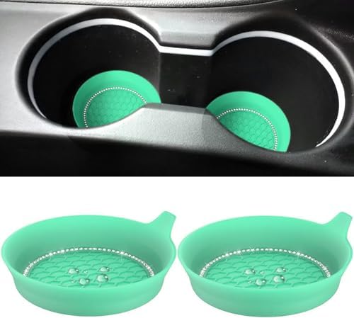 2 PCS Car Cup Coasters, Bling Cup Holder Coaster by BFXM