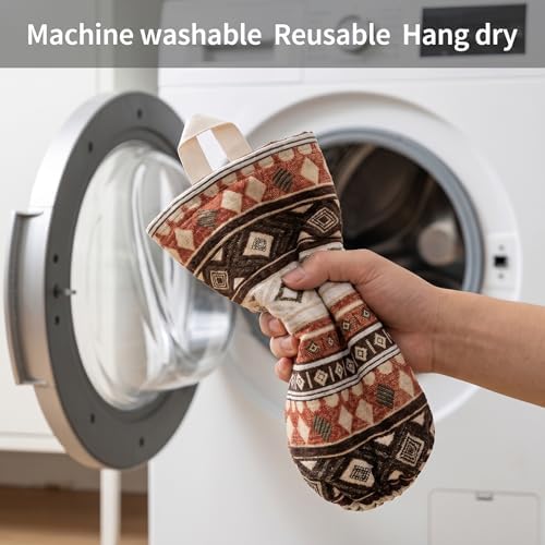 Plastic Bag Holder, Wall Mount Grocery Bag Dispenser, Cotton Aztec Jacquard - Image 7