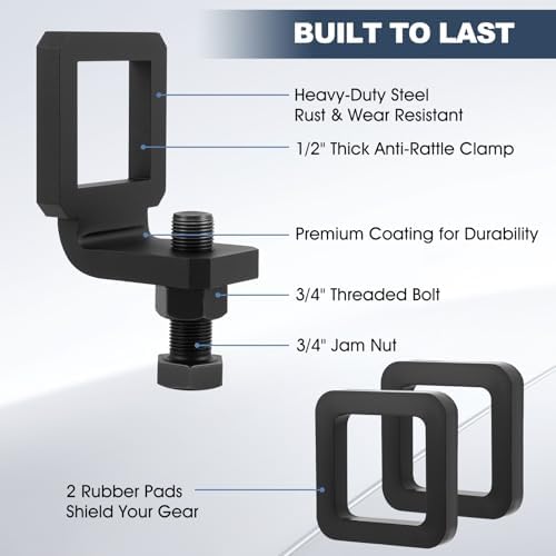 Anti Rattle Hitch Clamp 2 Inch & 2.5 Inch Heavy Duty Steel Hitch Tightener - Image 4