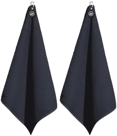 Dragon tiger Magnetic Golf Towels, Dark Blue, 2 Pack by Dragontiger