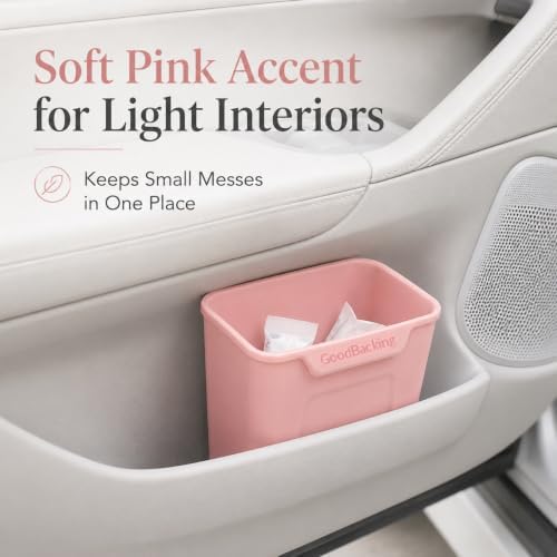 Pink Car Door Trash Can 2 Pack, Mini Silicone Auto Garbage Bin - Image 6