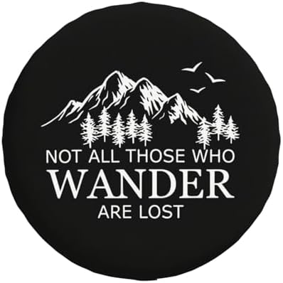 Spare Tire Cover with Not All Those Who Wander are Lost Pattern 14inch by Unknown