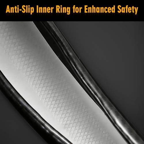 KAFEEK 16 inch Classic Carbon Fiber Steering Wheel Cover - Image 4