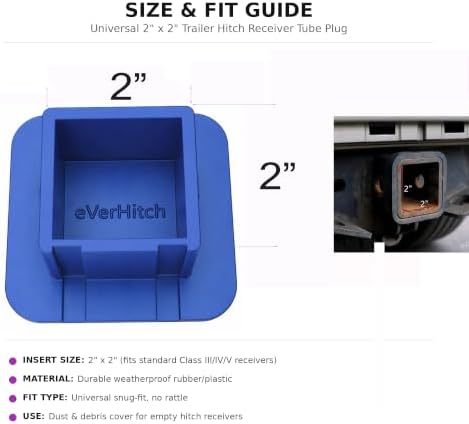2" American Flag Hitch Cover Plug Blue - Image 3