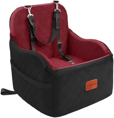 Lealchum Dog Booster Car Seat for Small/Medium Dogs, Puppy Portable Car Bed by Lealchum