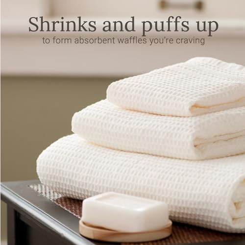 GILDEN TREE Waffle Bath Sheet Large Bath Towels Quick Dry Thin Body Towels - Image 3