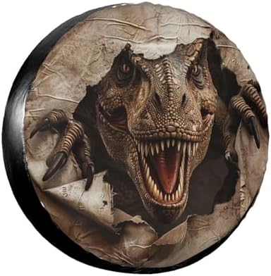 Funny Dinosaur Spare Tire Cover Wheel Protectors Waterproof Wheel Covers by Unknown