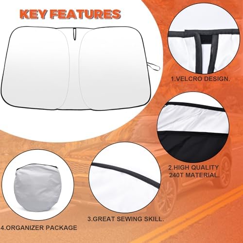 Foldable Front Windshield Sunshade fit - Image 6