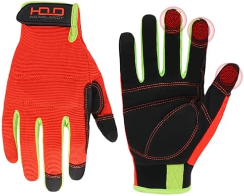 HANDLANDY Work Gloves for Men & Women, Utility Mechanic Working Gloves Touch by HANDLANDY
