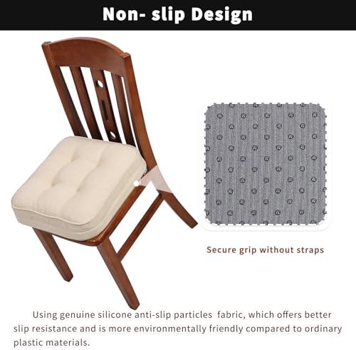 GOFORIT Chair Cushions, Tufted Shredded Memory Foam Chair Pads, Non-Slip Seat - Image 3