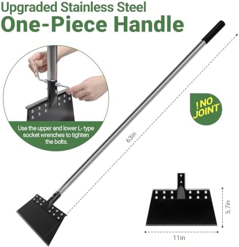 63 Inch One-Piece Handle Weed Scraper - Image 2