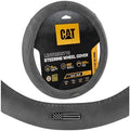 Cat® US Flag Leather Steering Wheel Cover w Metal Flag Emblem, Standard by CatAuto