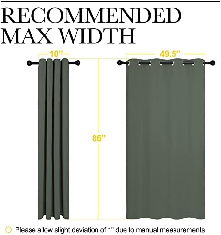 NICETOWN Dark Mallard Blackout Curtains - Image 7