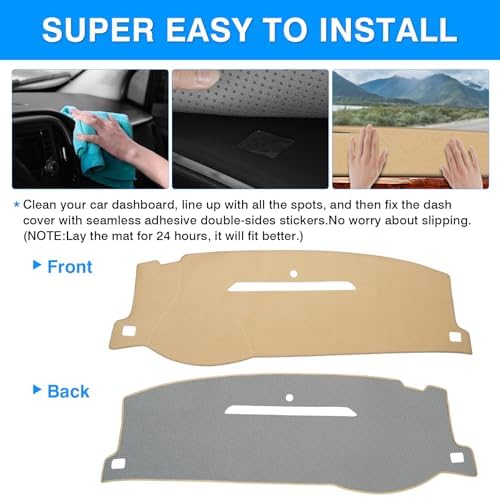 Autorder Beige Dashboard Cover Mat - Image 5