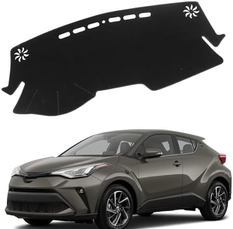 Dashboard Mat Cover for Toyota C-HR Chr 2018 2019 2020 2021 2022 Nonslip Center by BOLTRY