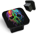 Skull Trailer Hitch Cover Colors Rainbow Splats Horror Grunge Mask Punk Tattoo by Unknown
