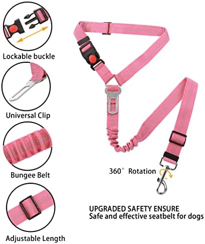 YAOHDAO Dog Seat Belt Harness for Car, Restraint Adjustable - Image 6
