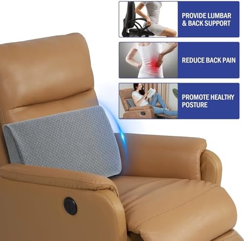 HOMBYS Lumbar Support Pillow for Recliner Chair, Memory Foam Back Support - Image 3