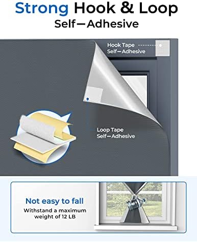 Sumobaby Blackout Curtains for Bedroom 50"x57" Portable No Drill Blackout Blinds - Image 3