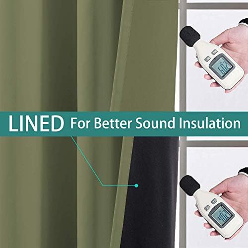 Yakamok Sage 100% Blackout Patio Door Curtain Panels W100 x L96, 1 Panel - Image 4