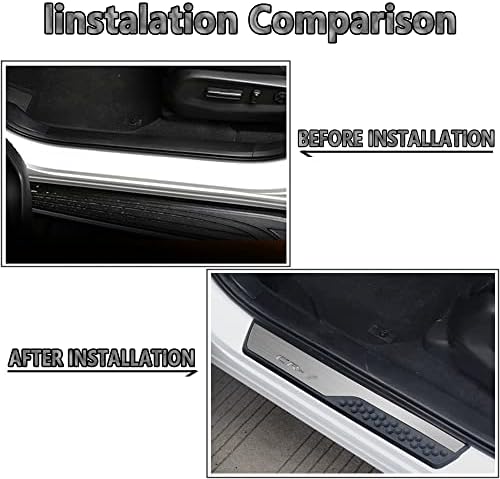 4Pcs Stainless Steel Car Door Sill Scuff Plate Guard Sills - Image 5