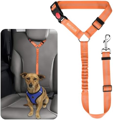 BWOGUE Dog Seat Belt for Car, Headrest Restraint Bungee Lead by BWOGUEPetHome