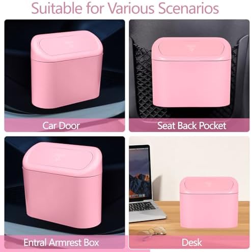 NBTEPEM Pink Car Trash Can - Image 7