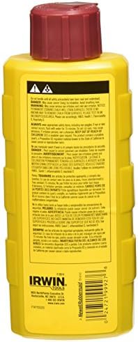 IRWIN Tools STRAIT-LINE Permanent Staining Marking Chalk, Crimson Red, 6 oz - Image 2
