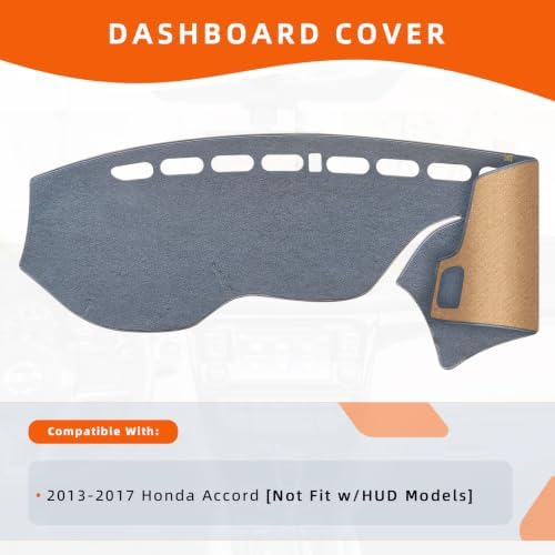 Dashboard Cover Dash Mat Fit for Ho-nda Accord 2017-2013, Car Dash Board Mat - Image 2