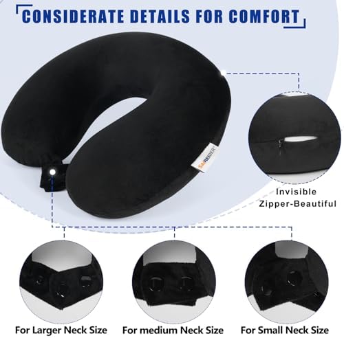 SAIREIDER Travel Pillow 100% Pure Memory Foam Travel Neck Pillow - Image 5